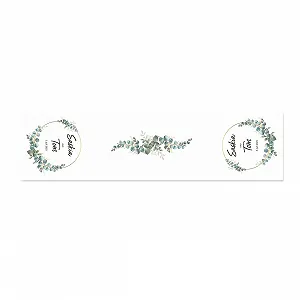 Купити Ранер Herz & Heim® Eucalyptus Персоналізована весільна 40 см x 150 см Евкаліпт - Фото 1 Ранер Herz & Heim® Eucalyptus Персоналізована весільна 40 см x 150 см Евкаліпт - Фото 1