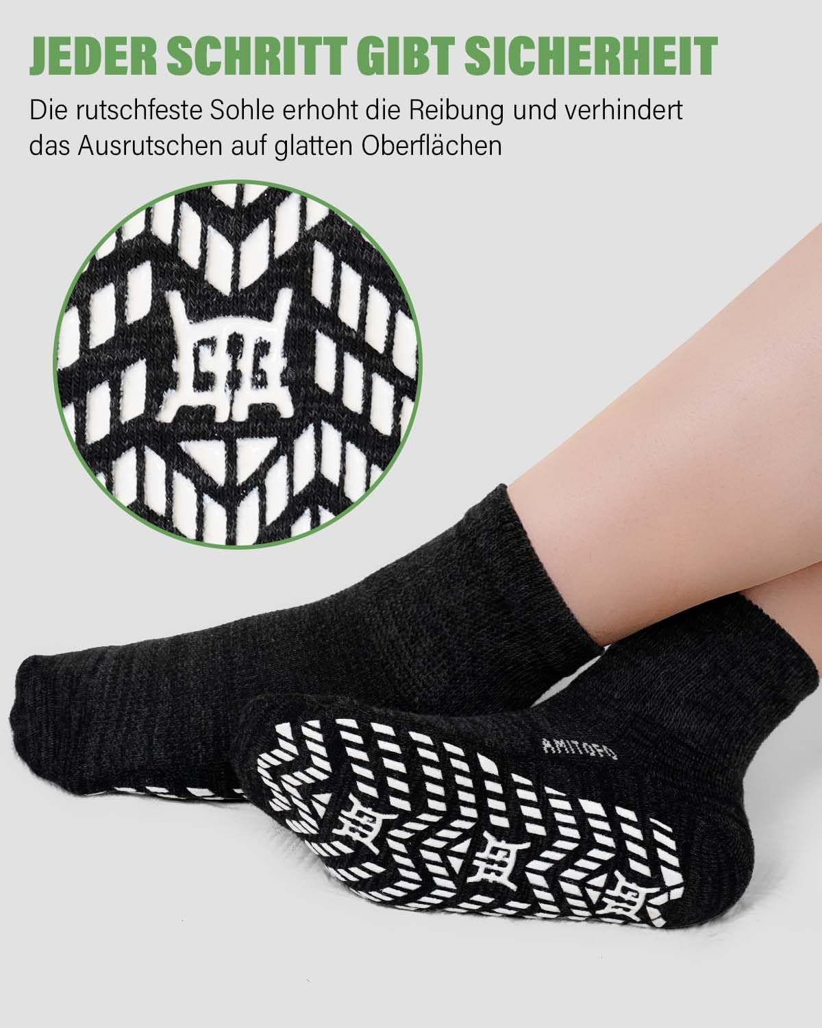 Диабетические носки Bamboo Stopper для мужчин и женщин с комфортным поясом без эластичной резинки и шва, очень широкие нескользящие носки для отекших ног беременных пожилых людей, фото №5