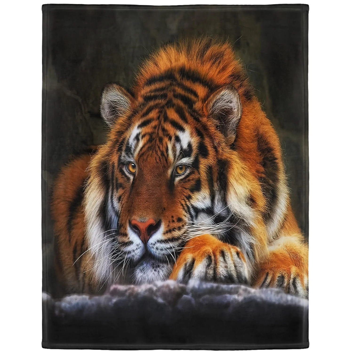 Одеяло YISUMEI Фланель Мягкое Флисовое одеяло Покрывало Тигр на коленях 150 x 200 см, фото №1