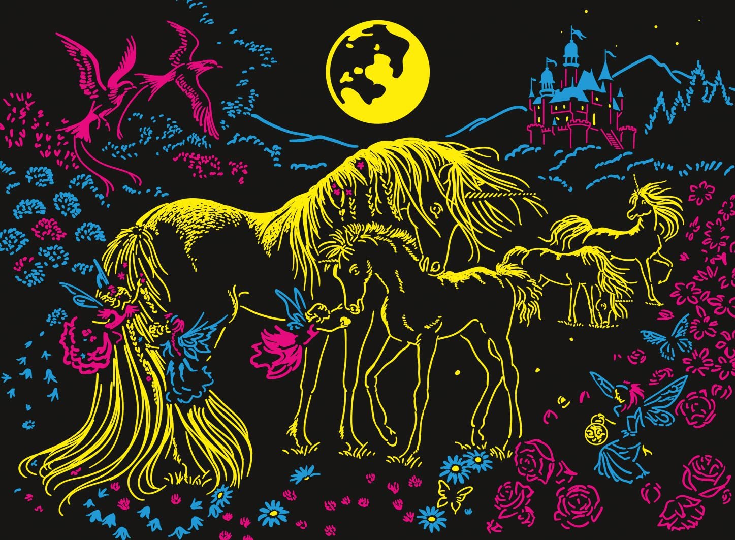 Пазл Ravensburger Unicorns in the Moonlight 13670 104 XXL деталі, фото №3