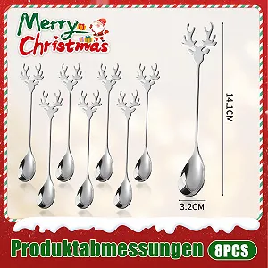 Ложки Різдвяні, Набір 8 шт Олень synthetic.ua - Фото 1