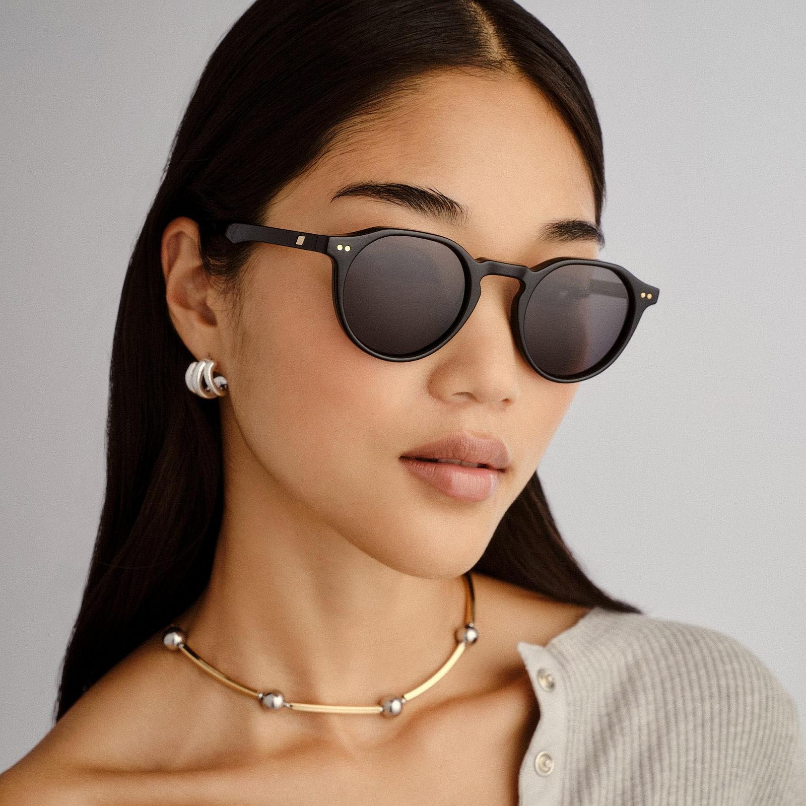 Солнцезащитные очки Le Specs Galavant для мужчин и женщин, круглая форма оправы с защитой от ультрафиолета., фото №4