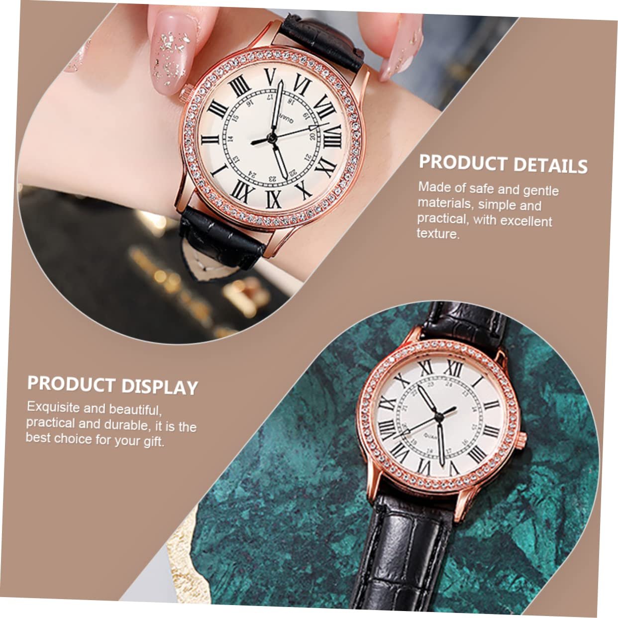 Жіночий годинник LIFKOME Кварцовий Чорний, фото №3