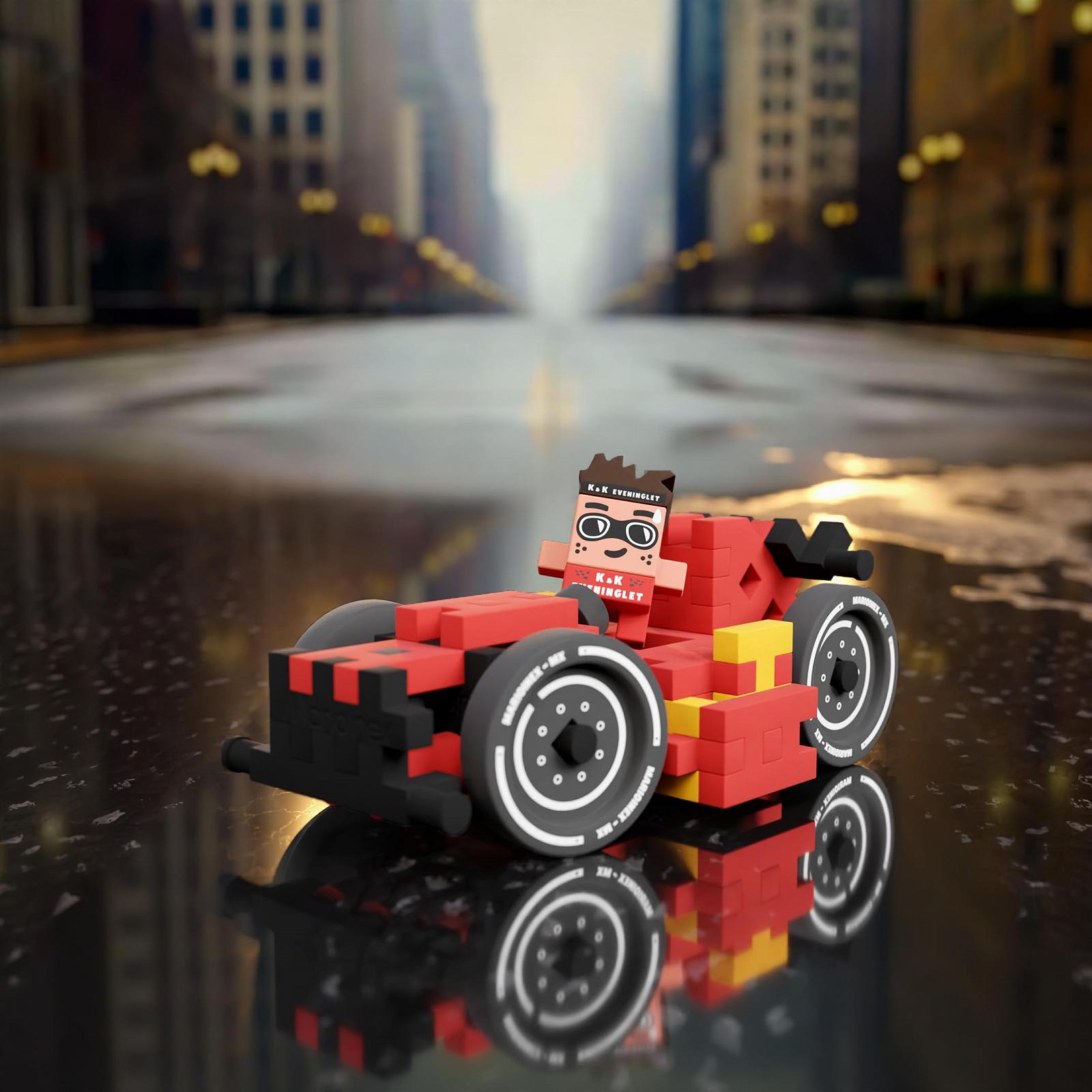 Іграшкова машинка Mini Waffle Red Race Car 50 частин, фото №4 Іграшкова машинка Mini Waffle Red Race Car 50 частин, фото №4