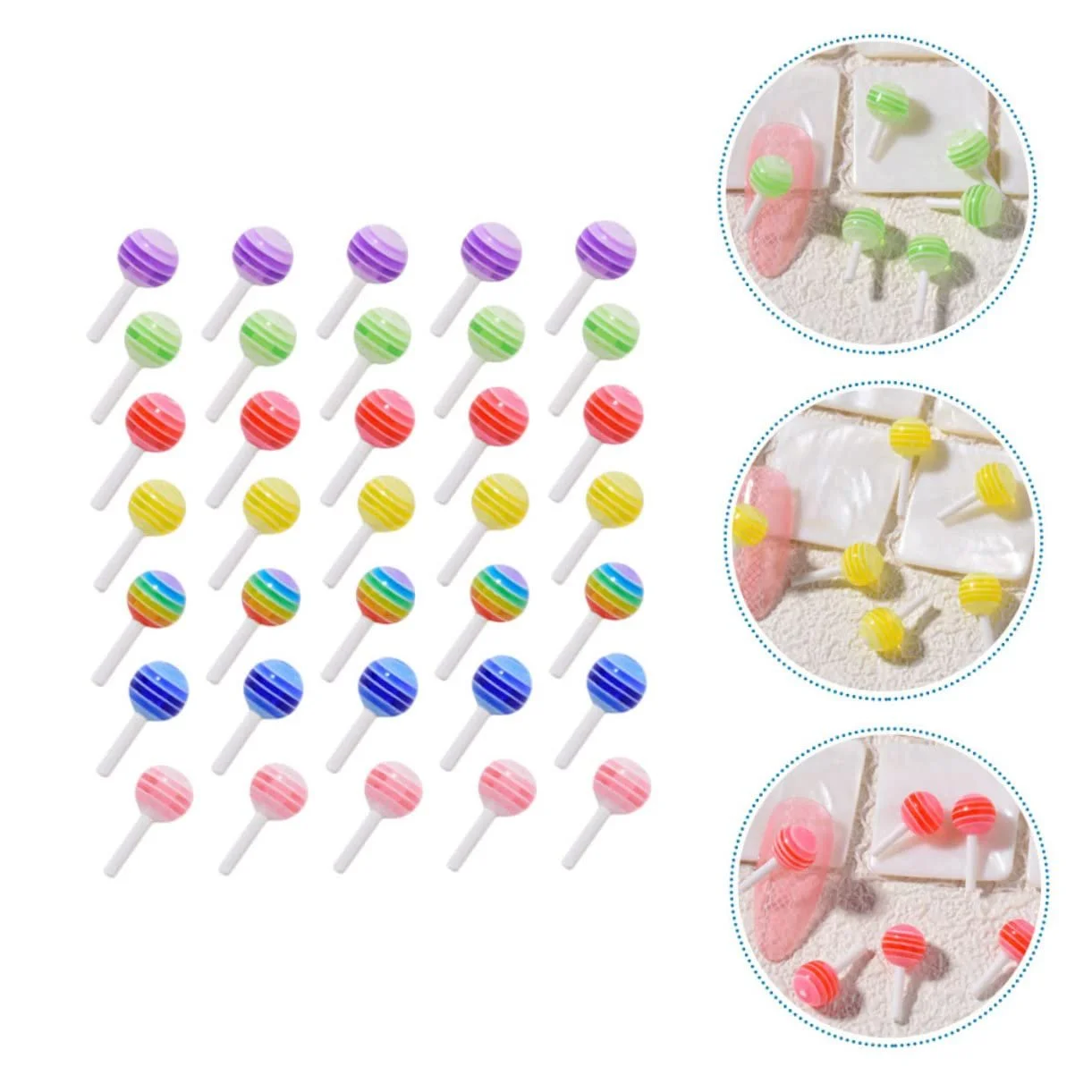 Украшение для ногтей FRCOLOR 250шт. Lollipop для творческого маникюра, красочные дизайны, декорации для ногтей с, фото №9