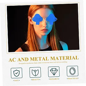 Солнцезащитные очки PACKOVE, Набор из 3 шт, Без оправы, Металл, синий synthetic.ua - Фото 1