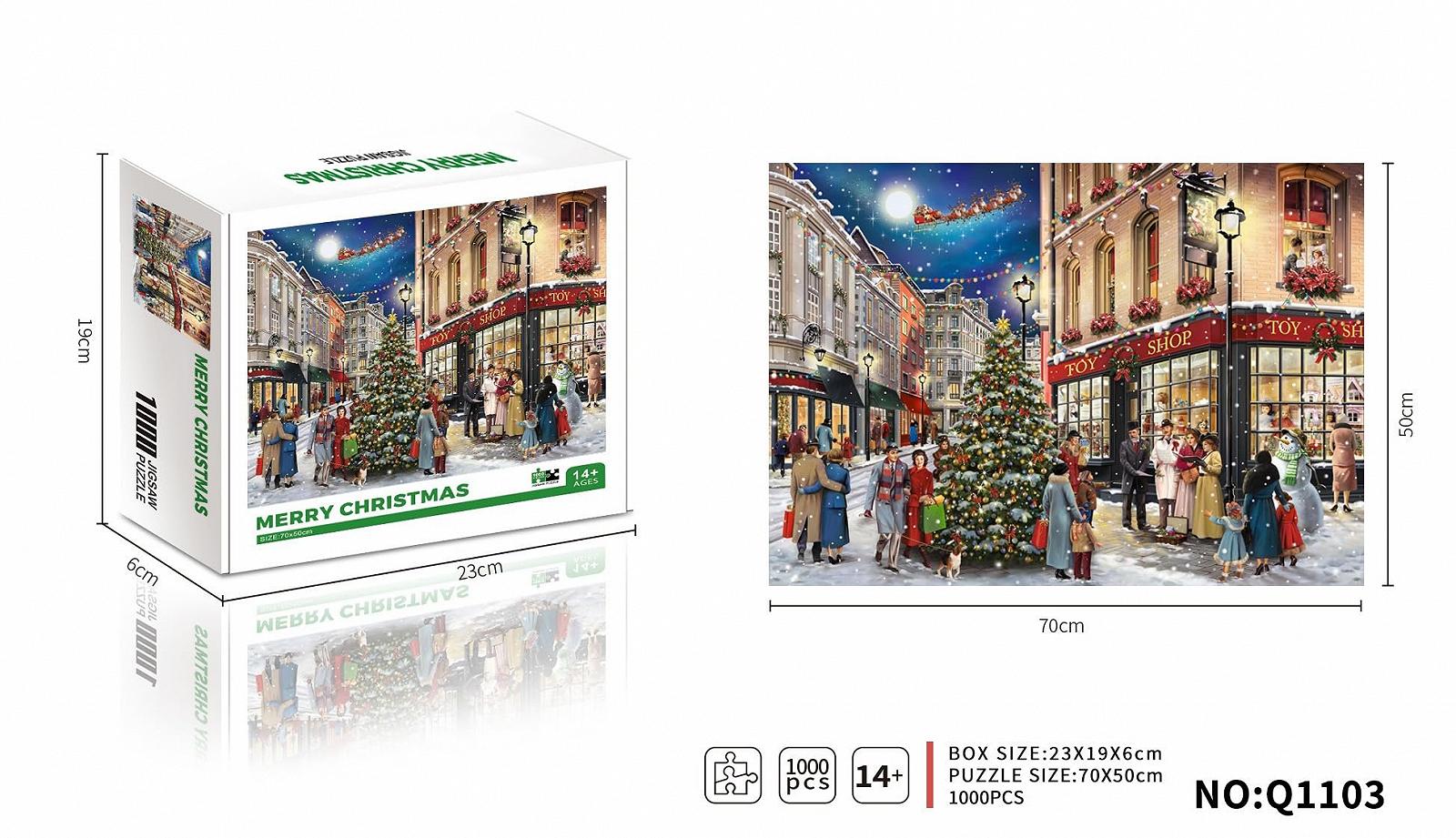 Пазл VENQI Christmas 1000 деталей 70 х 50 см, фото №3 Пазл VENQI Christmas 1000 деталей 70 х 50 см, фото №3