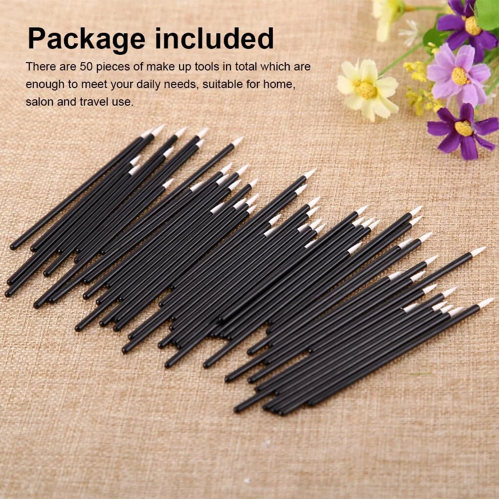 Кисти для подводки dijiusidy 50 шт Желтый, фото №3 Кисти для подводки dijiusidy 50 шт Желтый, фото №3