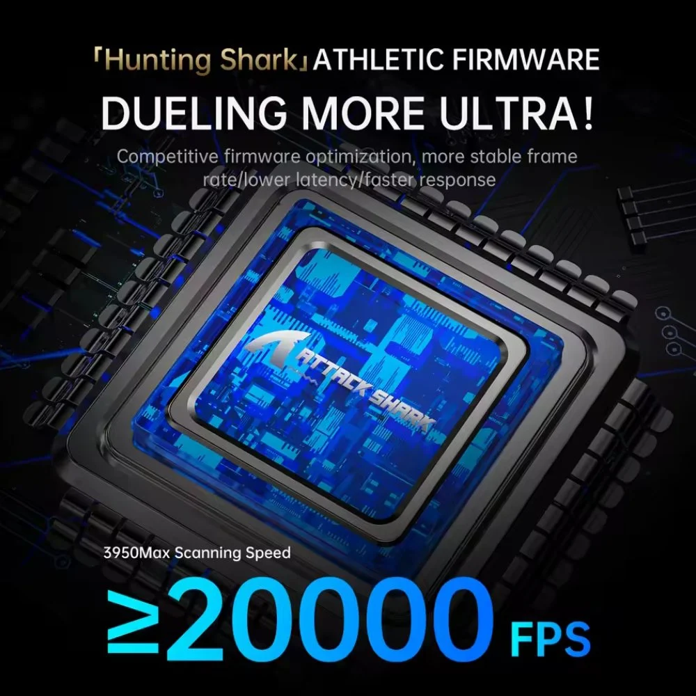 Миша Attack Shark X8 Ultra PAW3950Max 42000DPI 750IPS 60G 8000Hz Black, фото №10 Миша Attack Shark X8 Ultra PAW3950Max 42000DPI 750IPS 60G 8000Hz Black, фото №10