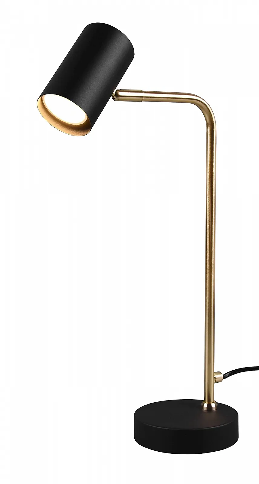 Настільна лампа Trio Leuchten Marley 512400107 металева 1x GU10 матова латунь чорна матова, фото №1