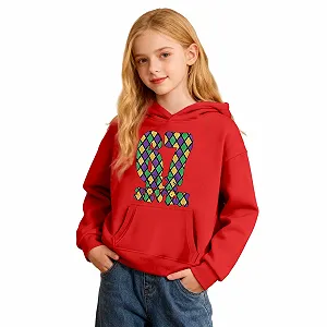 Худи 67 Детский худи с карнавальным узором, мягкий флисовый пуловер с карманом - Фото 1