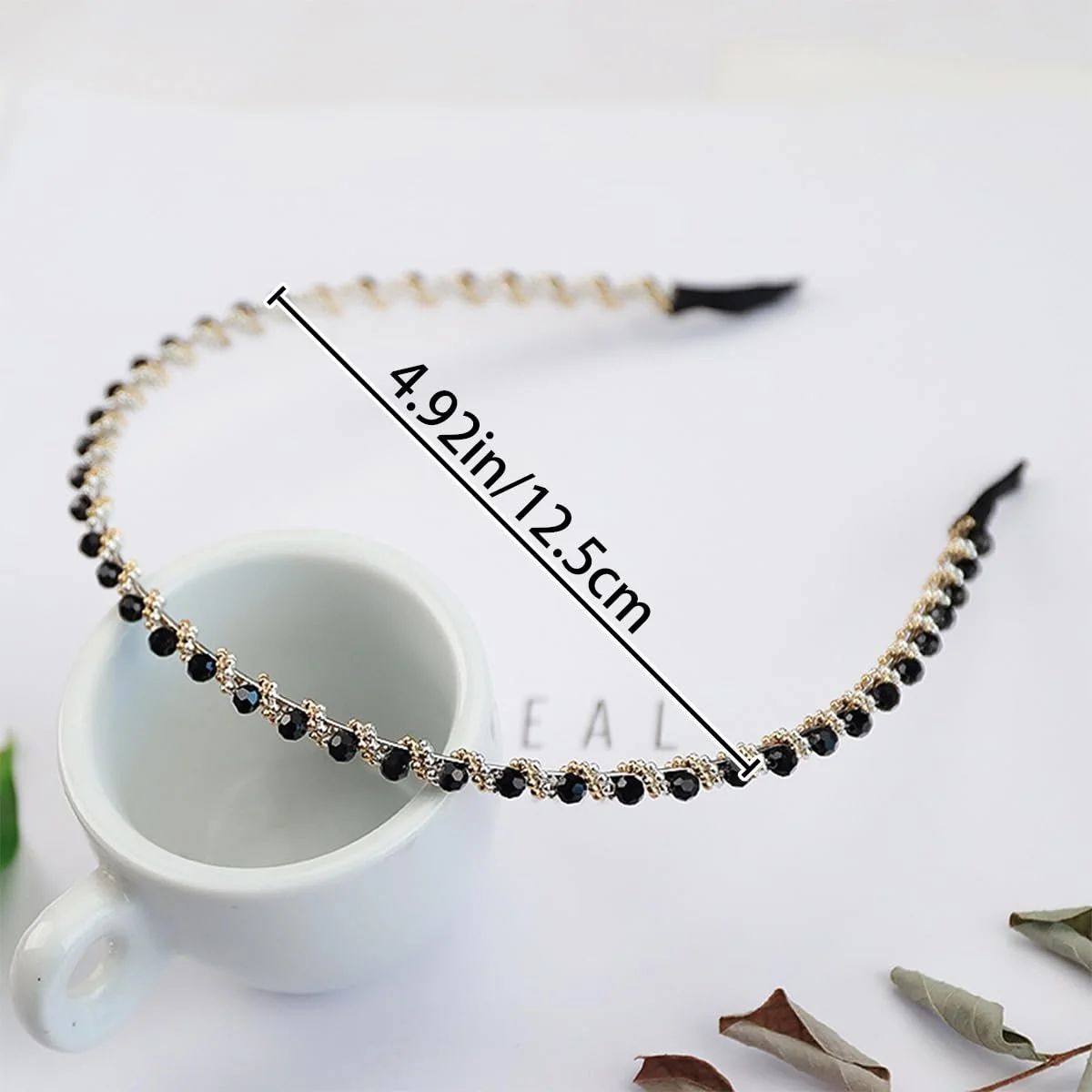 Обруч Модный Хрусталь Бриллиант Металл Блестящий, фото №2