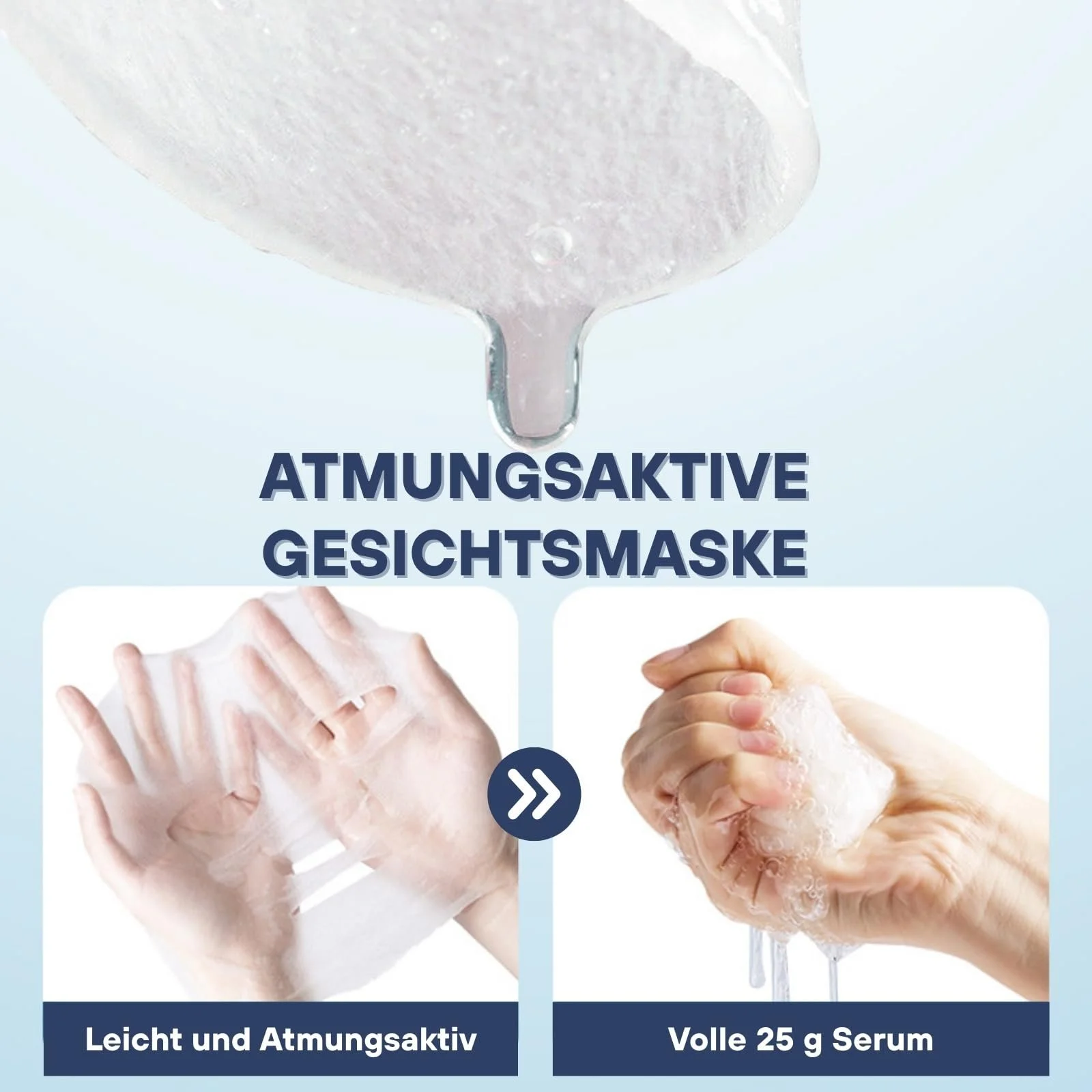 Тканинна маска для обличчя Набір 6 шт. Niacinamide, Hyaluronic Acid, Collagen, зволожуюча, фото №5