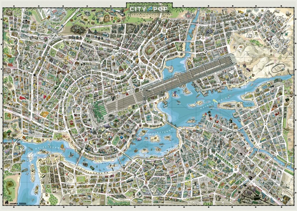Пазл Heye Map Art City of Pop 29844 2000 элементов, фото №2