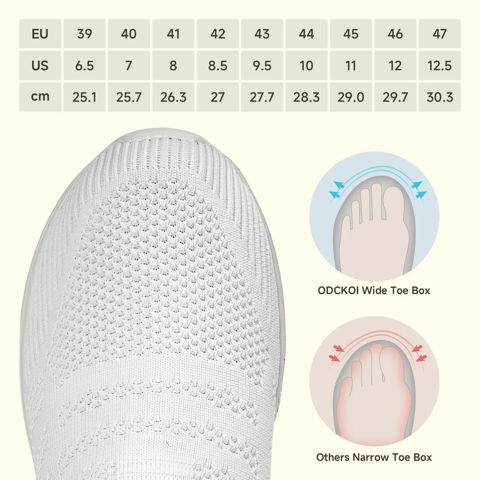 Кросівки ODCKOI Без шнурків Легкі дихаючі Сліпони Зручні Повітропроникні Повсякденні, фото №4