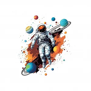 Наклейка на стіну Planet Astronauts маленька - Фото 1