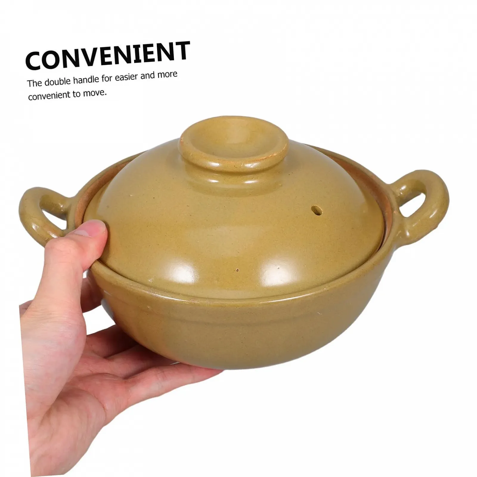 Кастрюля VALICLUD глиняная с одной ручкой термостойкая, фото №4