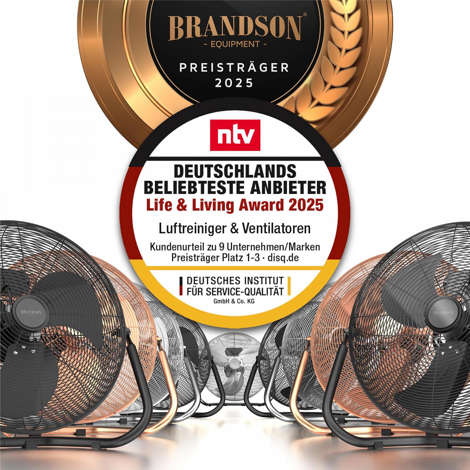 Вентилятор Brandson напольный, 50 см, медный, фото №2