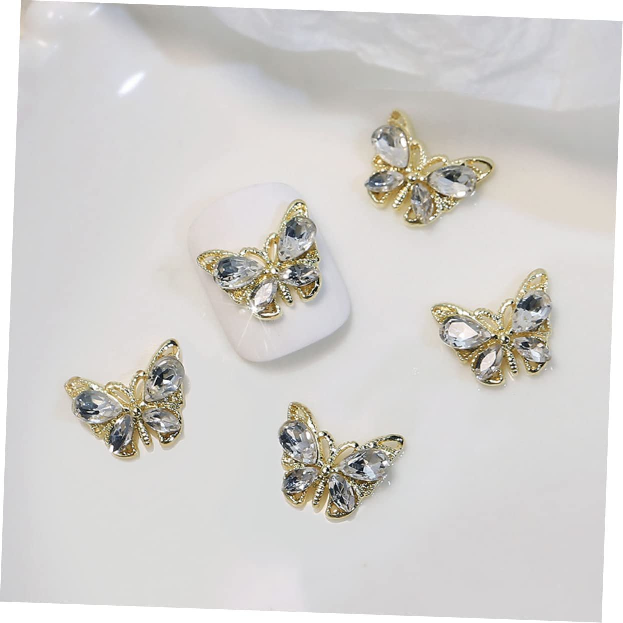 Подвеска для ногтей Healvian Бабочка 3D, 40 шт., фото №5