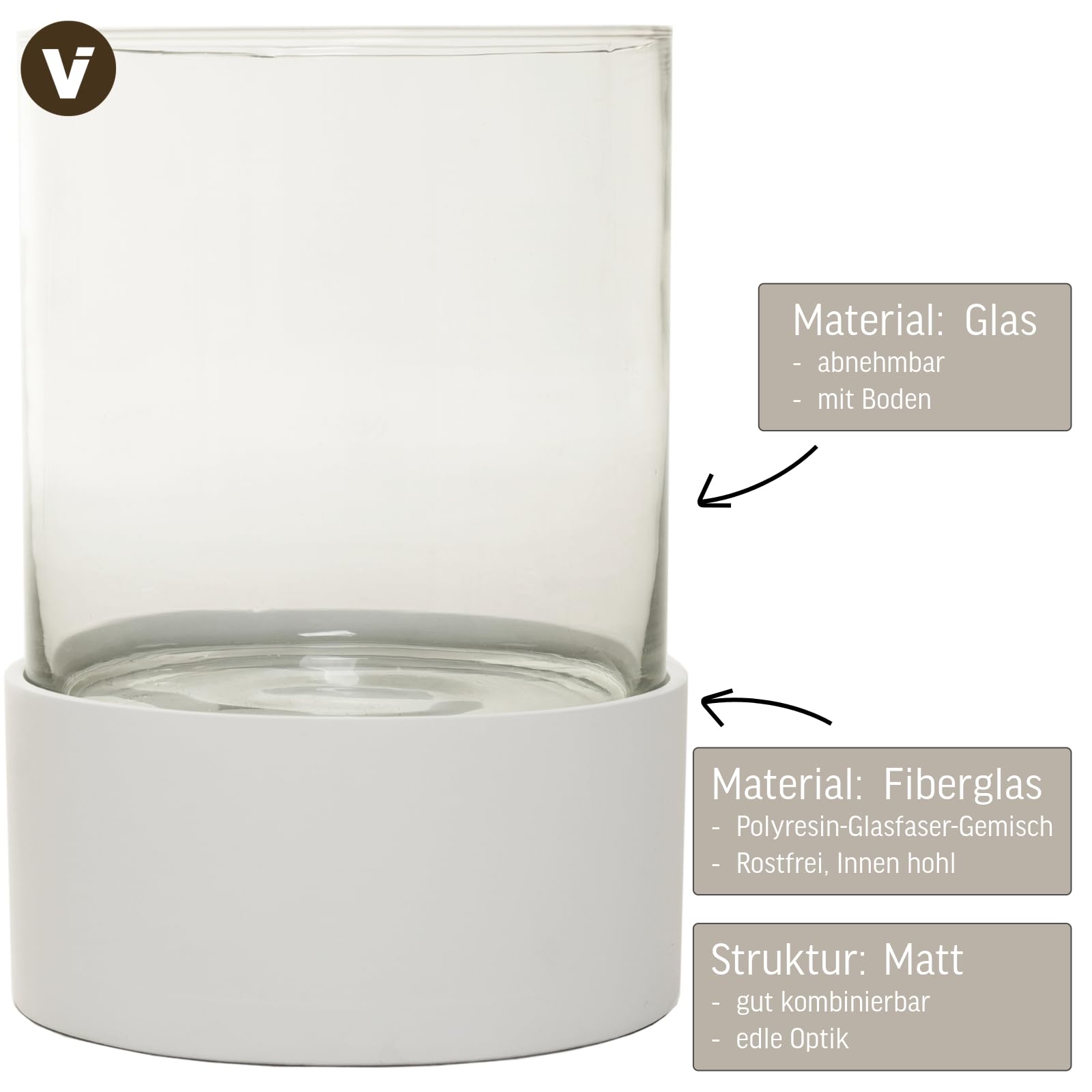 Ліхтар VIVANNO CANDIRA Підсвічник Декорація Стіл Круглий Білий Мат 31 x 21 см, фото №6 Ліхтар VIVANNO CANDIRA Підсвічник Декорація Стіл Круглий Білий Мат 31 x 21 см, фото №6