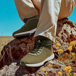 Кросівки GIESSWEIN Wool High Top Чоловічі - Зимові Кросівки з вовни мериноса для чоловіків, утеплені зимові Кросівки для вулиці з вовни мериноса synthetic.ua - Фото 1