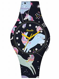 Часы Doodle Женские Graphics Mood Unicorn с Силиконовым Ремешком 35 мм DO35025, Ремешок - Фото 1