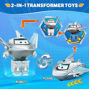 Трансформер Самолет Super Wings Traver, 2 в 1, 5 см synthetic.ua - Фото 1
