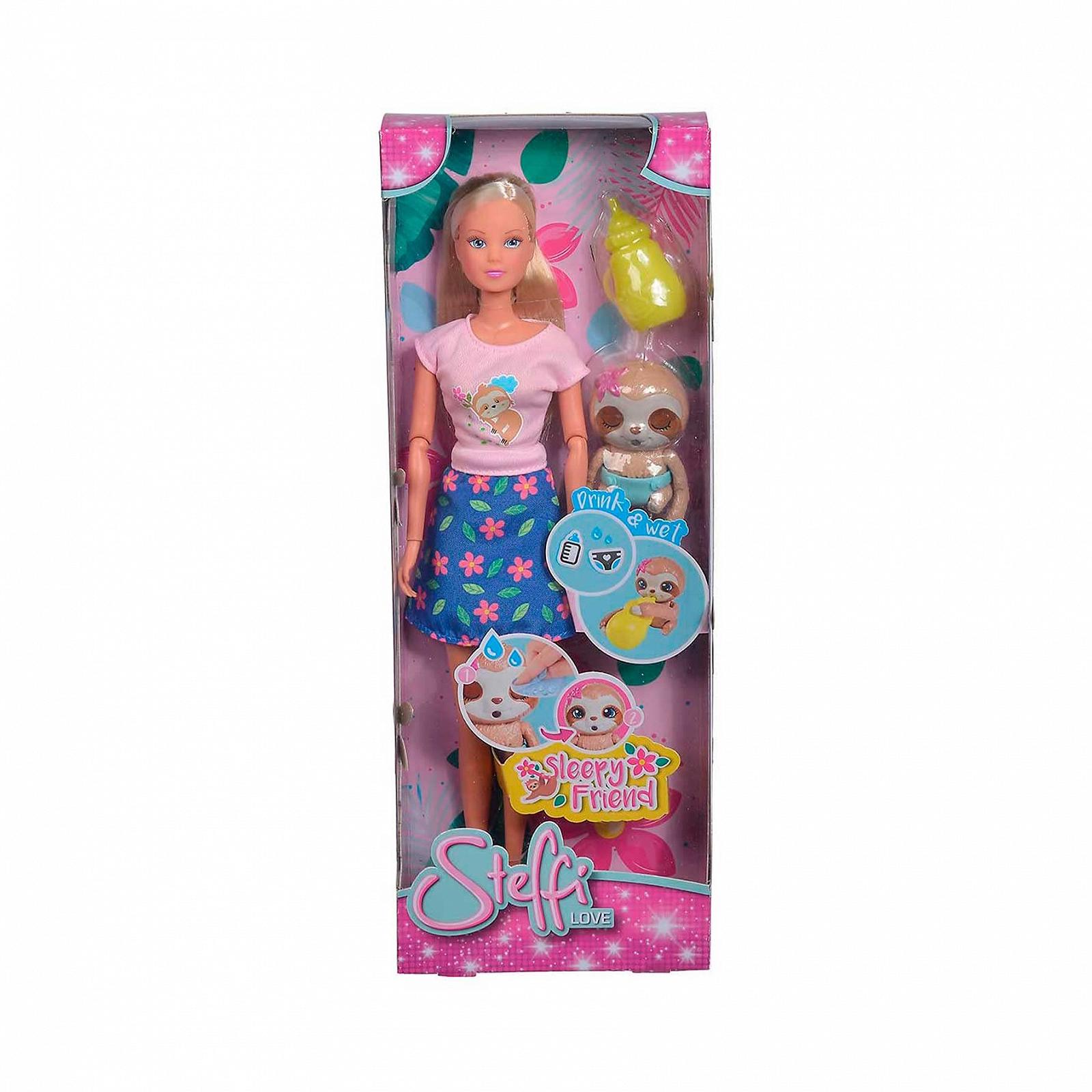 Лялька Steffi Love Salep Friend Simba 105733436 29 см з функцією напування і мочіння з лінивцем, пляшечкою та підгузником з 3 років, фото №5 Лялька Steffi Love Salep Friend Simba 105733436 29 см з функцією напування і мочіння з лінивцем, пляшечкою та підгузником з 3 років, фото №5