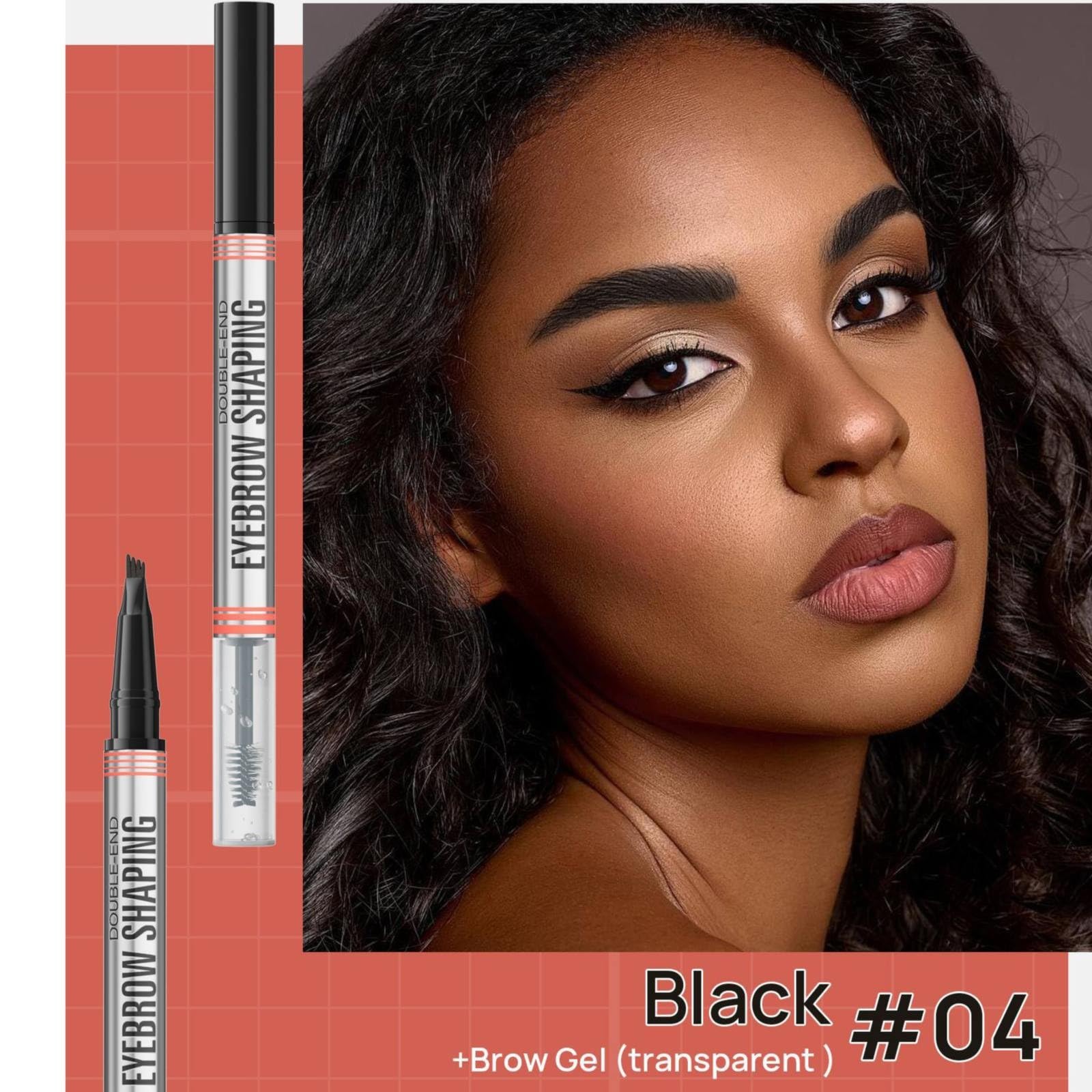 Набор Бровь-Карандаш 4 Point Eyebrow 2-в-1 Карандаш с гелем для бровей 5 мл Светло-Коричневый Черный, фото №2 Набор Бровь-Карандаш 4 Point Eyebrow 2-в-1 Карандаш с гелем для бровей 5 мл Светло-Коричневый Черный, фото №2