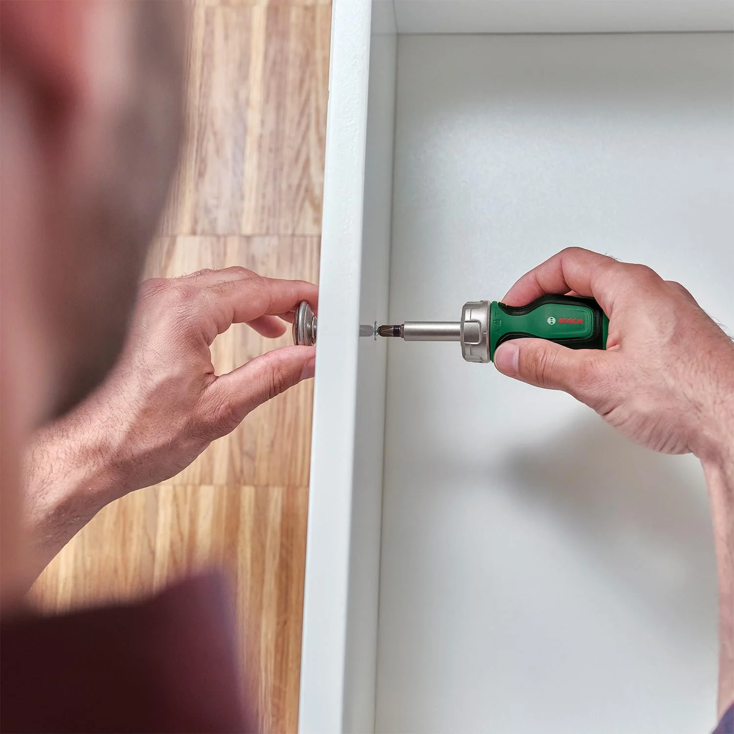 Викрутка-тріскачка Bosch Stubby з магазином біт 6 предметів PH2, SL5, TX25, HEX3/4/5 компактна магнітна, фото №4