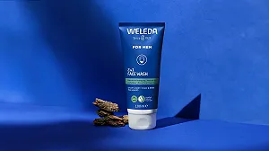 Гель для вмивання WELEDA Bio FOR MEN 2-в-1 з екстрактом кори верби та кореня солодки 100 мл synthetic.ua - Фото 1