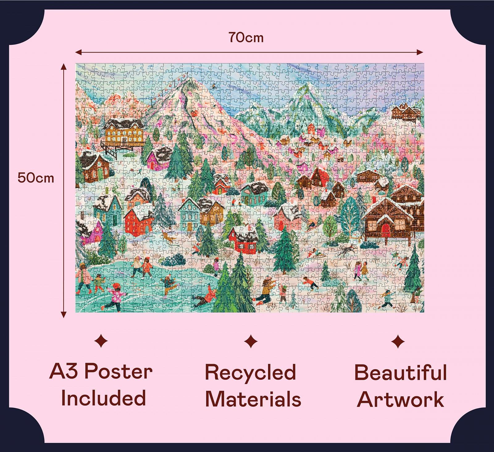 Пазл Elena Essex Christmas Puzzle Alpine Holiday 1000 деталей 70 x 50 см, фото №4