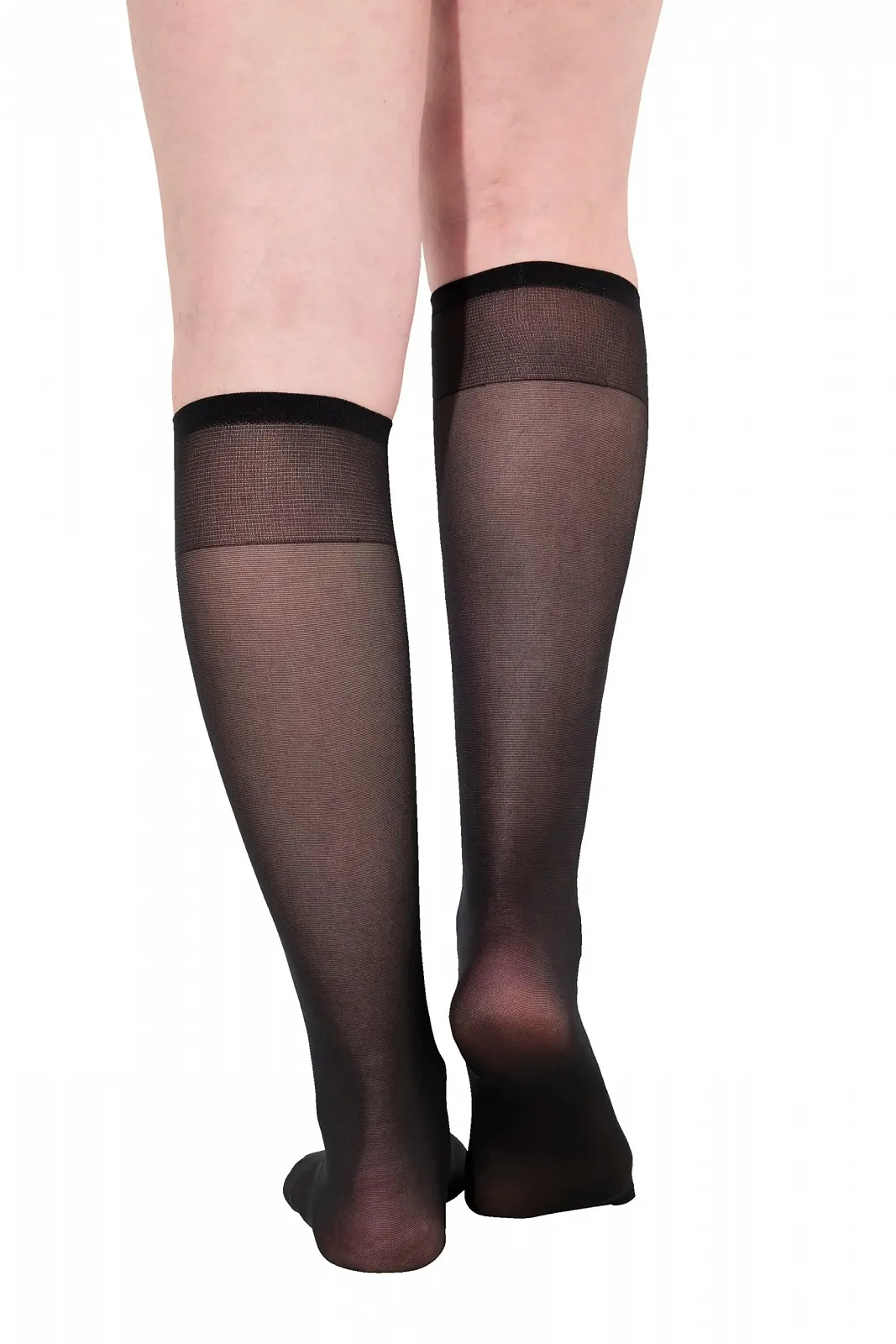 Чулки до колена Ulla Popken Тонкие, 20 Denier, Комфортный пояс, Очень широкие 693278, фото №2