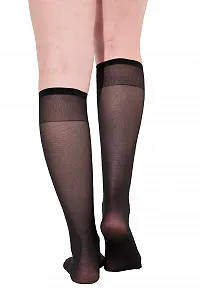 Чулки до колена Ulla Popken Тонкие, 20 Denier, Комфортный пояс, Очень широкие 693278 synthetic.ua - Фото 1