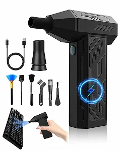 Електрична повітродувка 4 швидкості 110 000 RPM Чорний - Фото 1