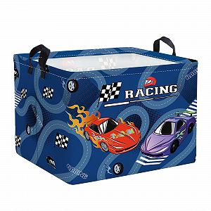Корзина для игрушек Детская HUUMONSS Гоночная машина, голубой, 36 л - Фото 1
