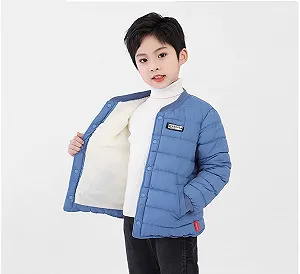 Зимняя куртка для мальчиков, вышивка, длинный рукав, утепленная, утолщенная synthetic.ua - Фото 1