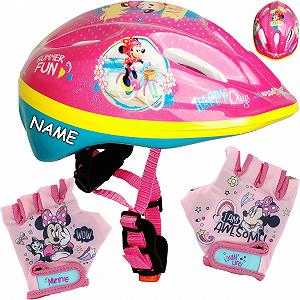 Шолом дитячий Disney Minnie Mouse 52-56 см + Велосипедні рукавички - Фото 1