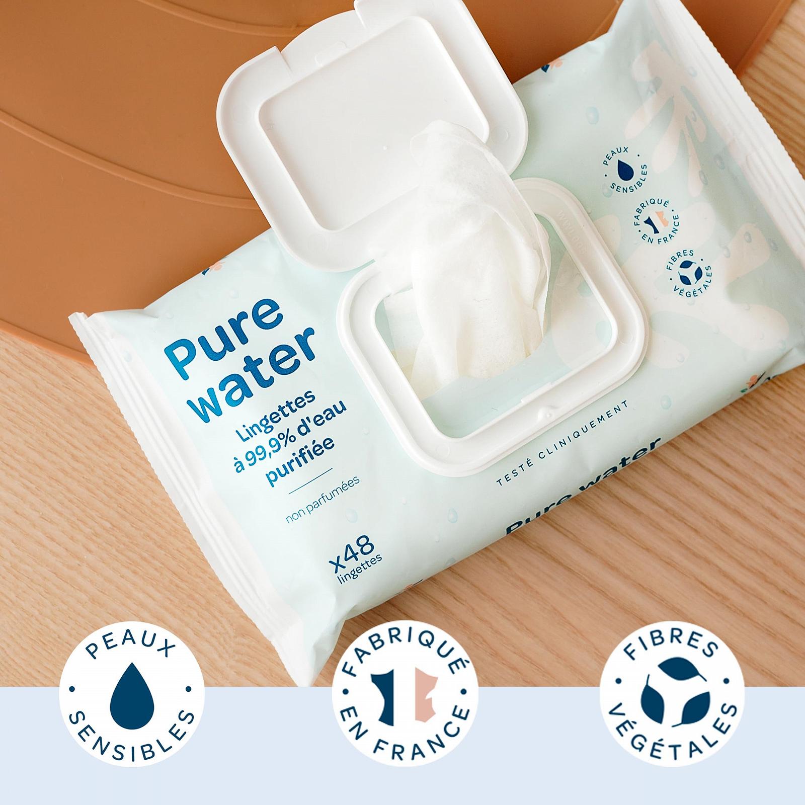 Дитячі серветки Biolane Pure Water 144 шт., фото №5