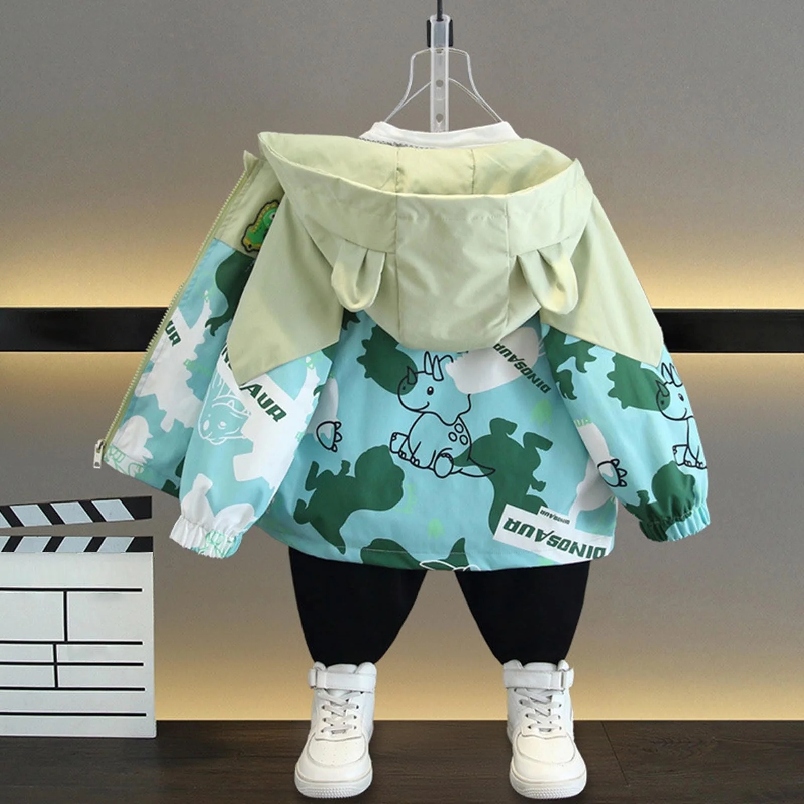 Куртка с капюшоном KQIVAM для детей, ветровка, легкая переходная, фото №7