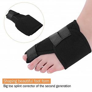 Ортез Hallux Valgus, дышащий корректор большого пальца стопы, регулируемый размер, для мужчин и женщин, 1 пара, M synthetic.ua - Фото 1