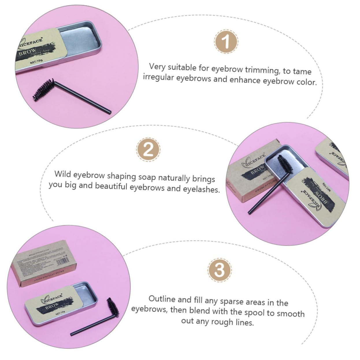 Набір MAGICLULU Eyebrow Soap Lamination Kit Eyebrow Cream Wax Eyebrow Gel Soap для фіксації брів Гель постійний з текстурою крему для жінок, фото №5 Набір MAGICLULU Eyebrow Soap Lamination Kit Eyebrow Cream Wax Eyebrow Gel Soap для фіксації брів Гель постійний з текстурою крему для жінок, фото №5