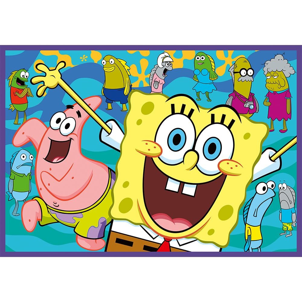 Пазл Trefl Божевільний світ Губки Боба 4-в-1 4 x 250 деталей, фото №9