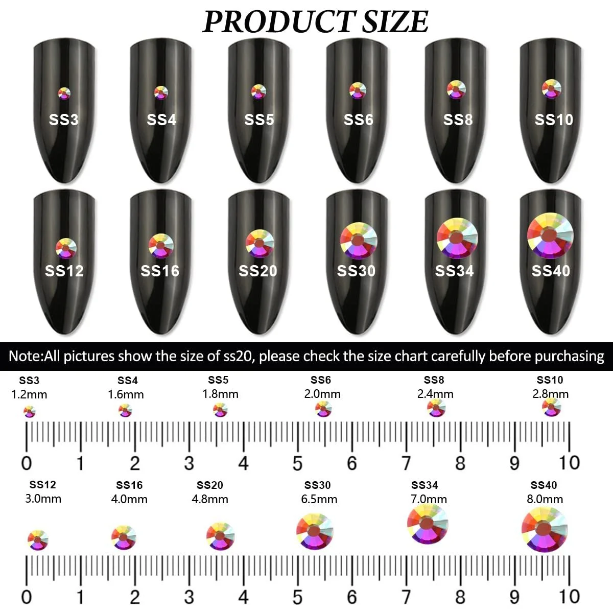 Стразы YHMQ DU SS10 (2.6-2.8 мм) Crystal ClearAB, 2880 шт, фото №4 Стразы YHMQ DU SS10 (2.6-2.8 мм) Crystal ClearAB, 2880 шт, фото №4