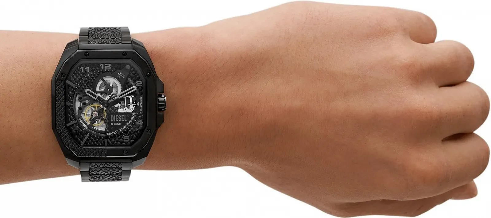 Годинник DIESEL Flayed Автоматичний тристрілочний для чоловіків з браслетом з нержавіючої сталі або силікону, фото №5 Годинник DIESEL Flayed Автоматичний тристрілочний для чоловіків з браслетом з нержавіючої сталі або силікону, фото №5