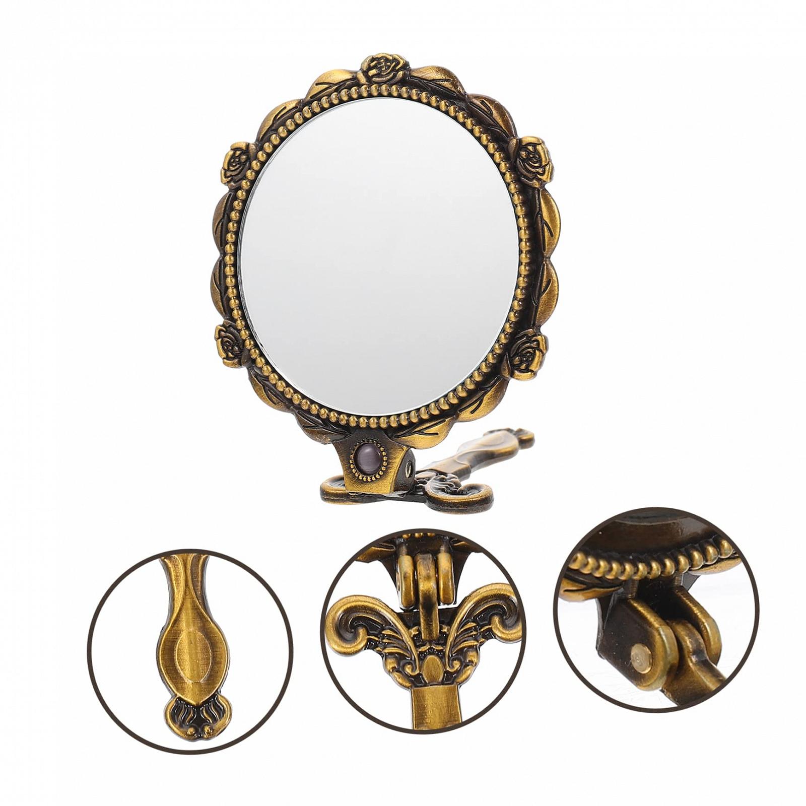 Зеркало Angoily 3St с ручкой портативное складное зеркало маленькое ручное складное дорожное зеркало чувствительное подарочное зеркало для макияжа путешествия, фото №6