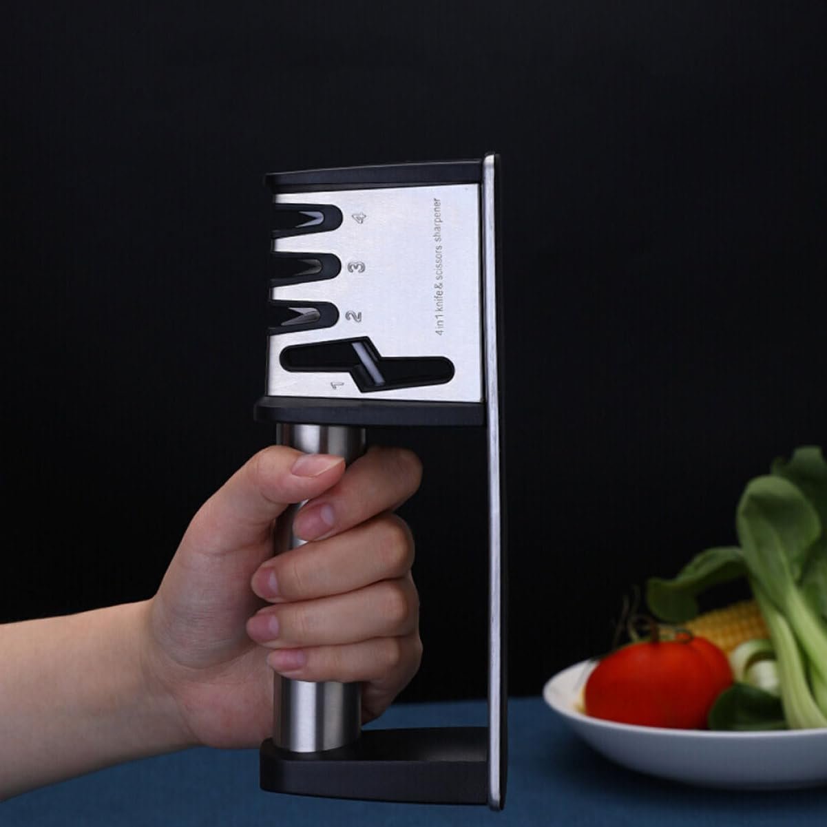 Точилка для ножей и ножниц Ergonomic Non-Slip Silver, фото №4