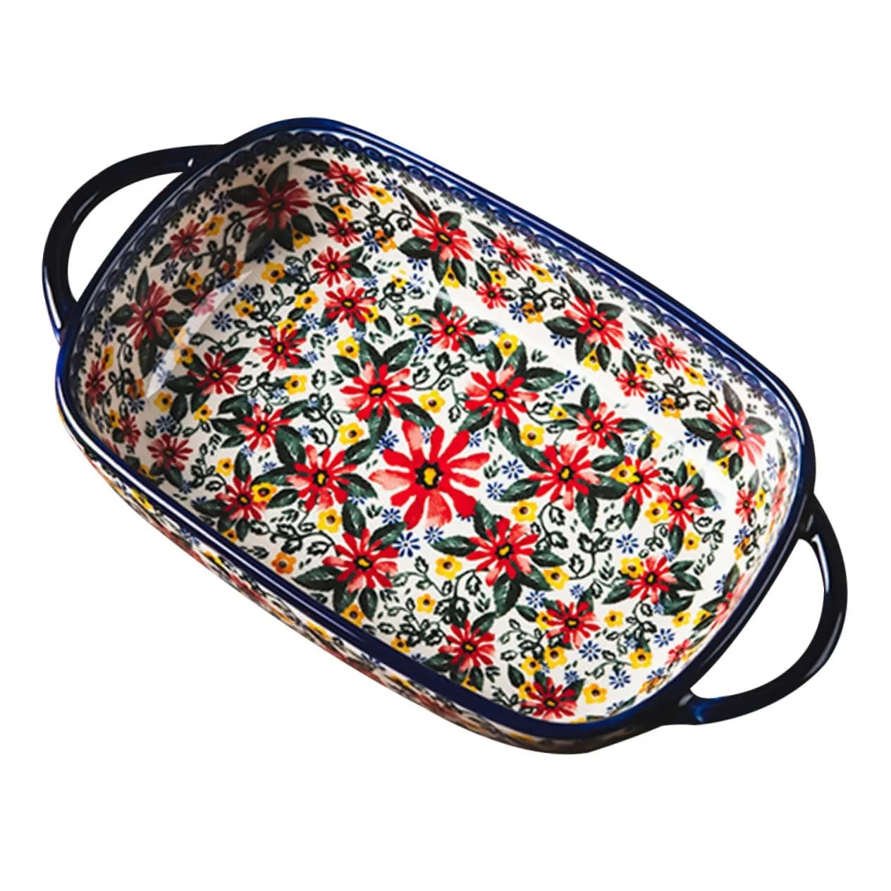 Форма для запекания VALICLUD Polish Ceramic Прямоугольная с двойными ручками Жаропрочная Пятнистая, фото №1 Форма для запекания VALICLUD Polish Ceramic Прямоугольная с двойными ручками Жаропрочная Пятнистая, фото №1