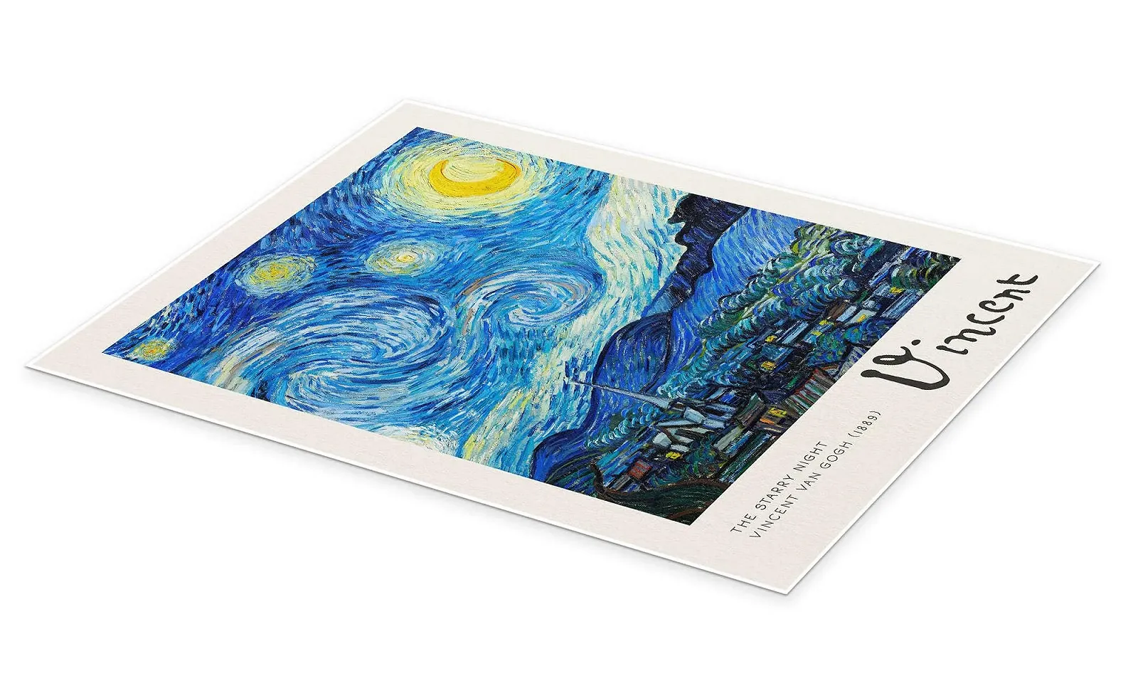 Постер Vincent van Gogh The Starry Night 60 x 80 см, Голубой, фото №2 Постер Vincent van Gogh The Starry Night 60 x 80 см, Голубой, фото №2