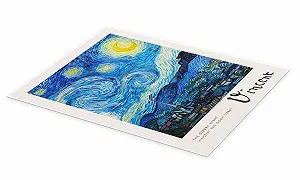 Постер Vincent van Gogh The Starry Night 60 x 80 см, Голубой synthetic.ua - Фото 1